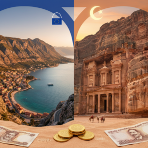 Czarnogóra, Jordania: euro, koszty i niezapomniane wakacje