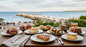 A high-quality, editorial-style photograph of a beautiful assortment of traditional Polish pastries