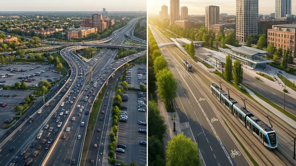 Porównanie strategii rozwoju transportu w aglomeracjach